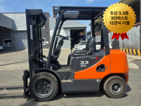 중고지게차 두산 3.3톤 3단마스트 12년식 디젤지게차 16…