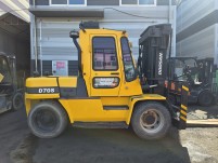 두산 7톤 듀얼 3단마스트 노랭이 중고지게차